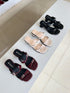 Double Straps Open Toe Block Heel